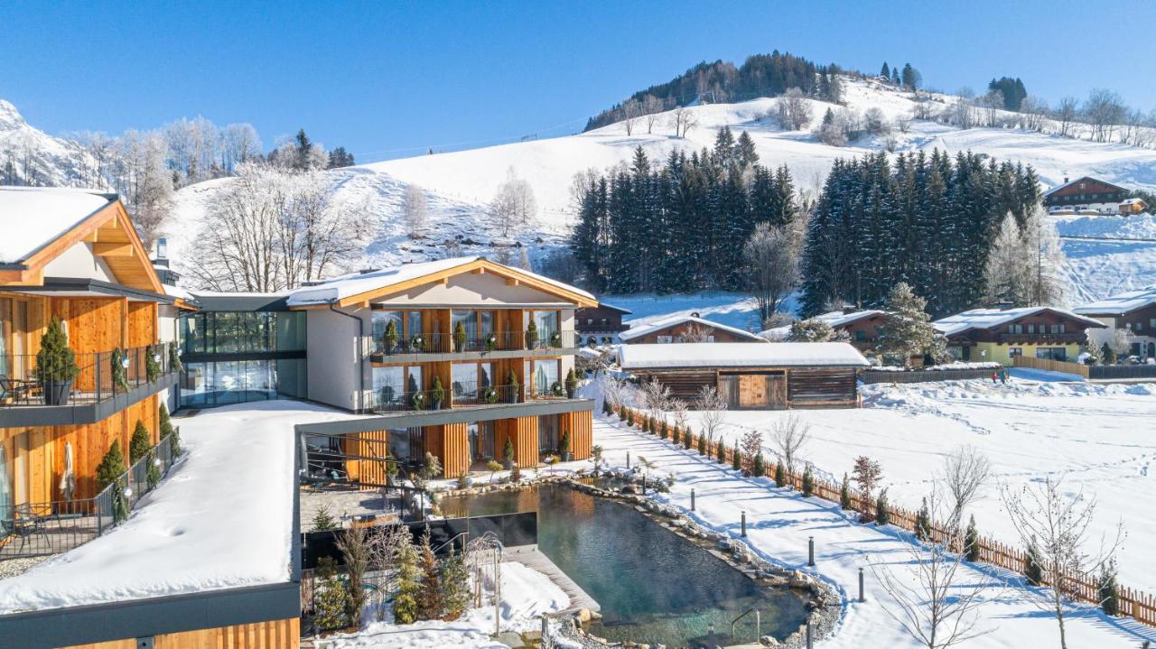 Wellness Und Brunch Hotel Morgenzeit Beheizter Naturpool Mit Sandstrand Genuss Fruehstueck Bis 13 Uhr Hochkoenig Sommercard מריה אלם אם שטיינרנן מיר מראה חיצוני תמונה