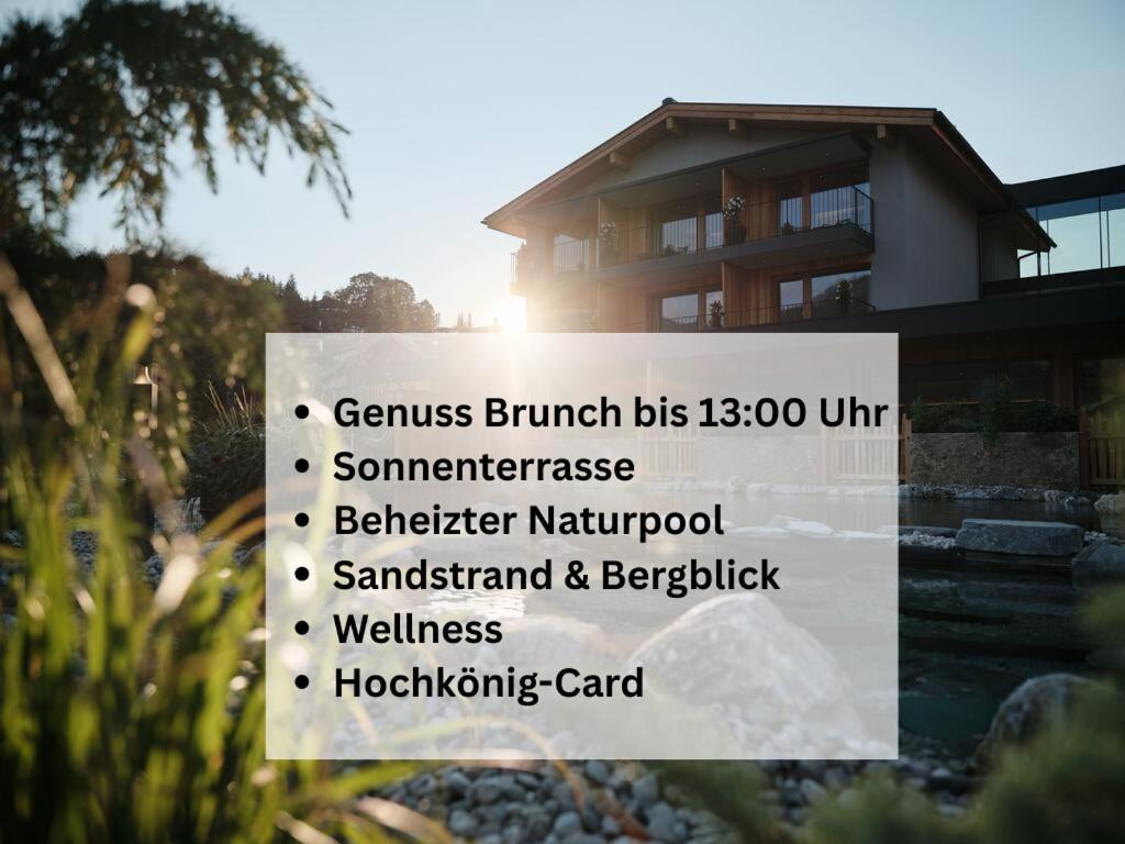 Wellness Und Brunch Hotel Morgenzeit Beheizter Naturpool Mit Sandstrand Genuss Fruehstueck Bis 13 Uhr Hochkoenig Sommercard מריה אלם אם שטיינרנן מיר מראה חיצוני תמונה